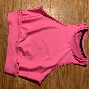 Nike pink crop top